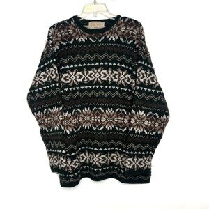 Abercrombie & Fitch Vintage Men’s Fair Isle 100% Wool Sweater Large